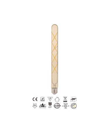 BOMBILLA LED VINTAGE AMBAR  T30 – 30cm - E27 – 7W - 2400K